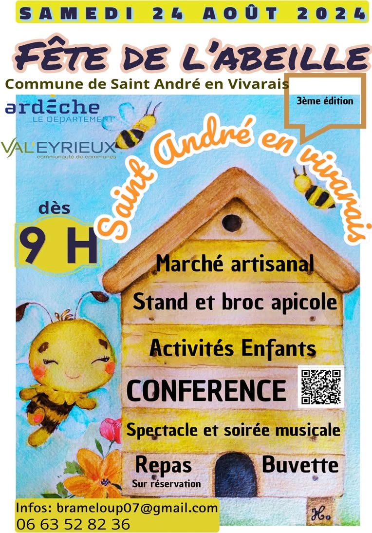Affiche Fête de l'Abeille 2024 — 24 août